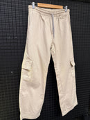 Calça Cargo Sarja Creme Sem punho - Pronta Entrega