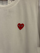 Camiseta Comme des Garçons Red Heart White - Pronta Entrega