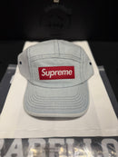 Boné Supreme 5 Panel Washed Canvas Camp Denim Jeans - Pronta Entrega