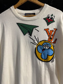Camiseta Louis Vuitton Monogram Comics Intarsia Short Branca - Pronta Entrega
