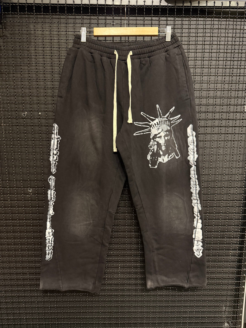 Calça Moletom Lost Intricacy Statue Of Liberty Black  - Pronta Entrega