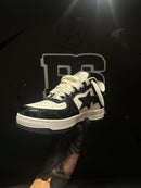 Tênis BAPE A Bathing APE Court Sta Black White - Pronta Entrega