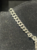 Corrente Cravejada Pingente “Big Trap” Em Zicornia Cubica Prata 45 CM - Pronta Entrega