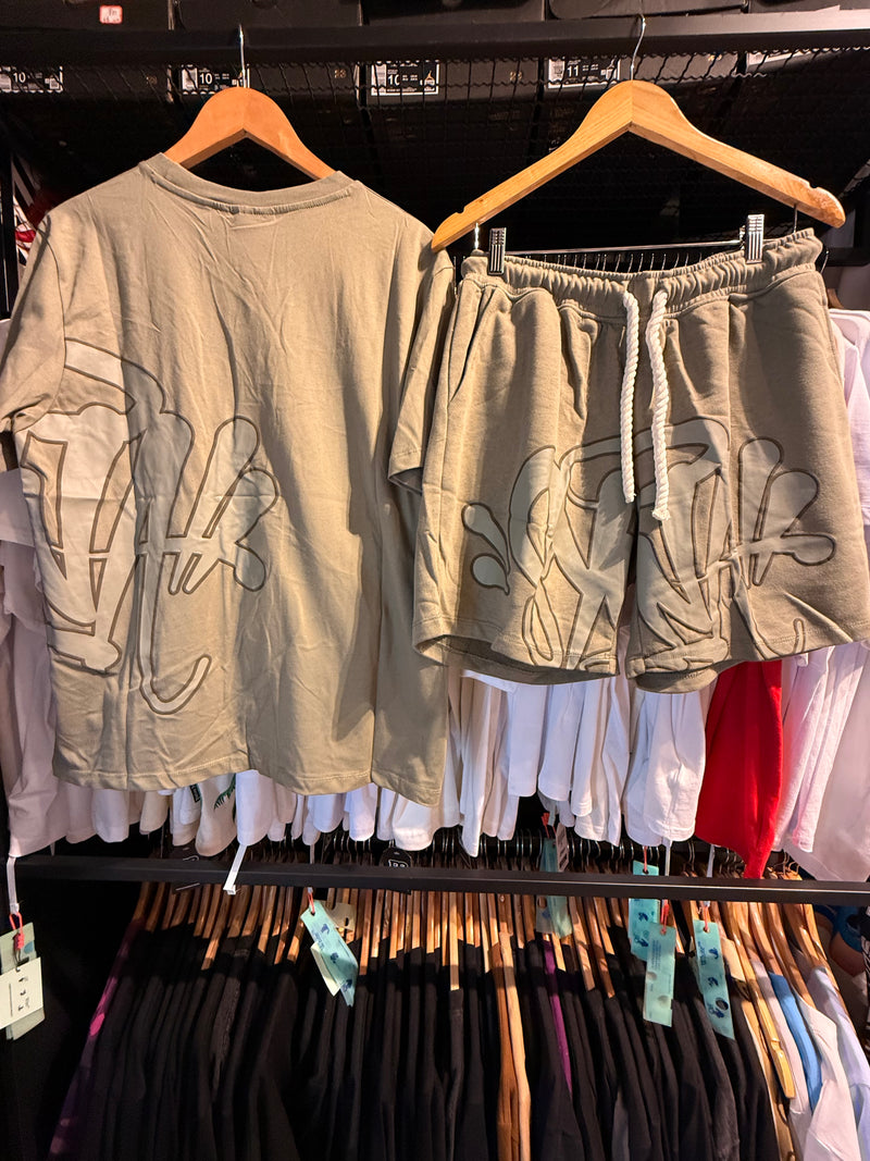 Conjunto SYNA Cinza e azul - Pronta Entrega