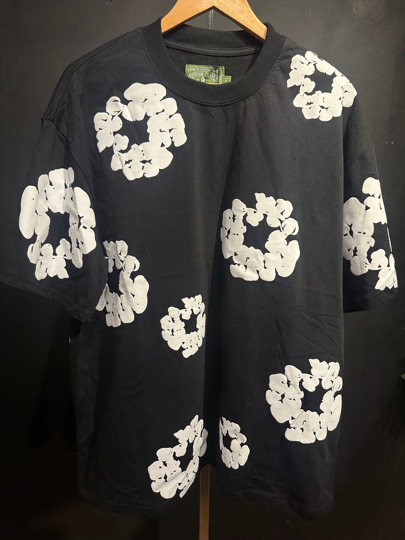 Camiseta Denim Tears Preta/Branca - Pronta Entrega