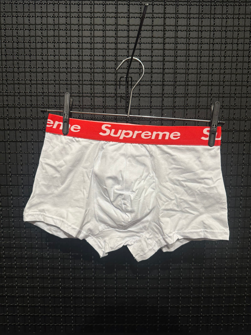 Supreme Cueca Boxer 3 Pack White - Pronta Entrega