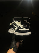 Tênis BAPE A Bathing APE Court Sta Black White - Pronta Entrega
