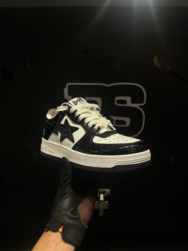 Tênis BAPE A Bathing APE Court Sta Black White - Pronta Entrega