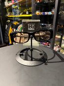 Óculos Palm Angels Logo Alto Relevo Armação Preto Lente Fume - Pronta Entrega