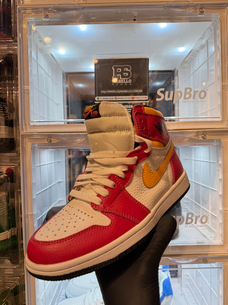 Tênis Nike Air Jordan 1 High Light Fusion Red - Pronta Entrega