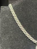 Corrente Cravejada Pingente Cruz Em Zicornia Cubica Prata 45 CM - Pronta Entrega