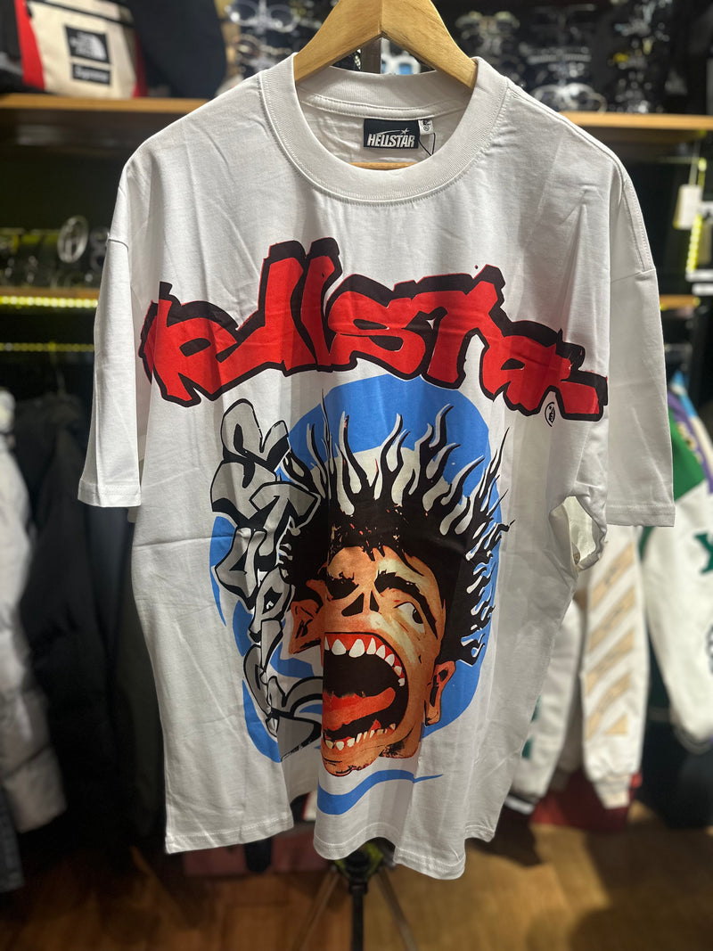 Camiseta Hellstar Scream Boy Branca - Pronta Entrega