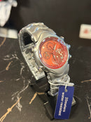 Relógio Oakley GMT Silver Fundo Vermelho - Pronta Entrega