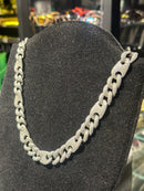 Corrente Cravejada Prata +AAA Premium Prata 50 CM - Pronta Entrega