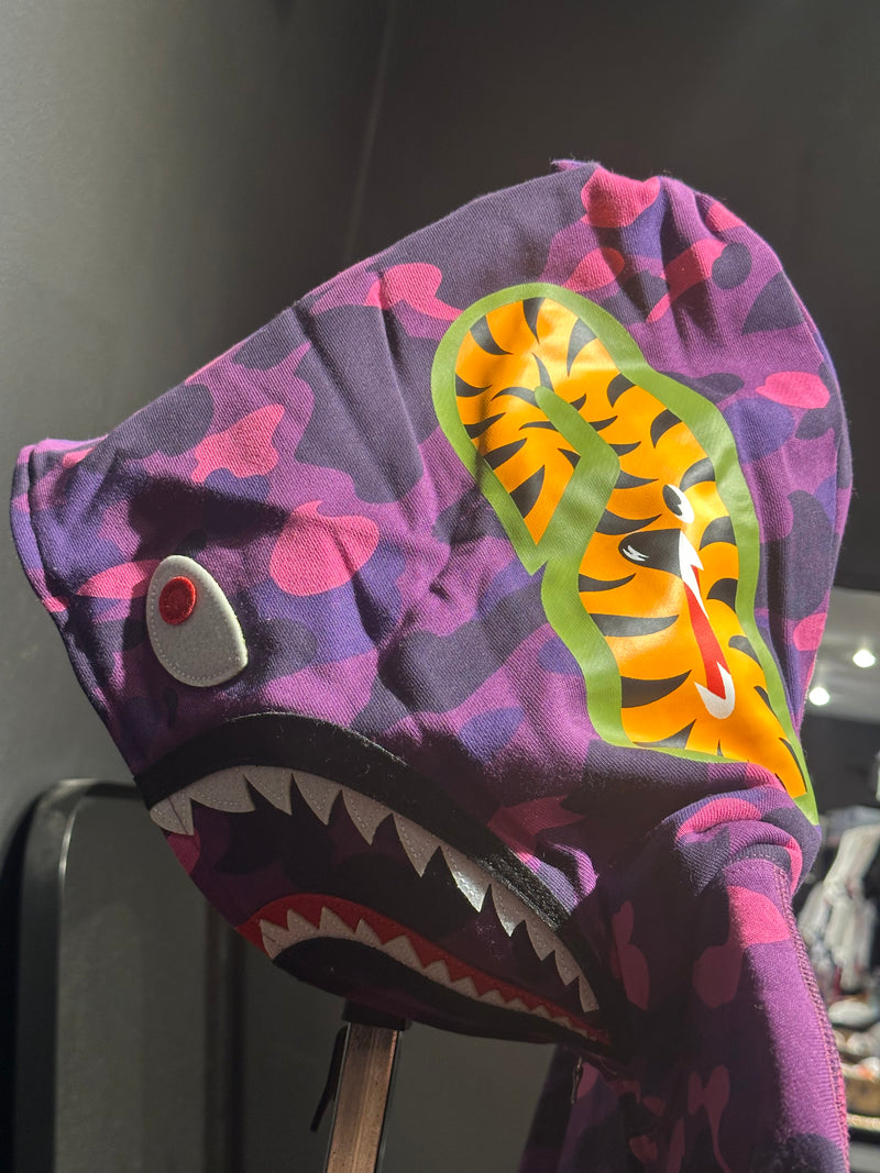 Jaqueta Bape Shark Camo Pink Full Zip - Pronta Entrega