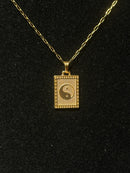 Corrente Cartier Banhada Pingente Yin-Yang 30 CM - Pronta Entrega