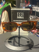 Óculos Versace Retangular Marrom  Lente Escura - Pronta Entrega