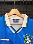 Camisa Retrô Umbro Seleção Brasileira Copa Do Mundo 94/95 Lisa - Pronta Entrega
