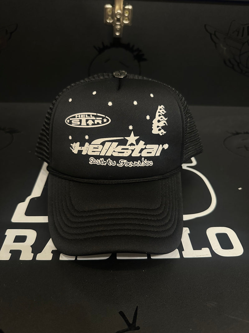Boné Hellstar Aba Curva Trucker Black - Pronta Entrega