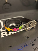 Cinto Chrome Hearts 105 CM Couro Bordado Collors - Pronta Entrega