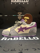 Tênis BAPE A Bathing APE Court Sta Mist Grey Royal Purple - Pronta Entrega