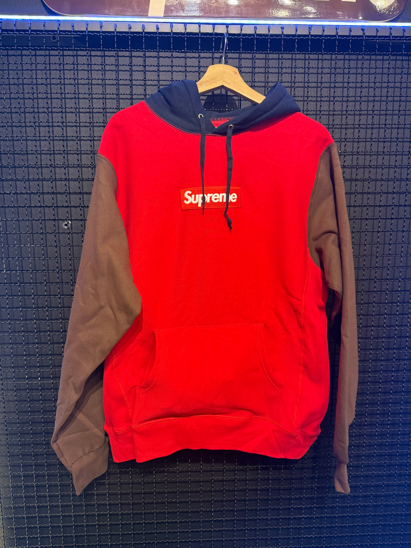 Moletom Supreme Multicolor Box Logo 2024 Creme - Pronta Entrega