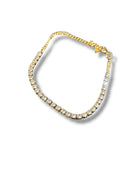 Pulseira Dourada Cravejada 15 + 10 CM - Pronta Entrega