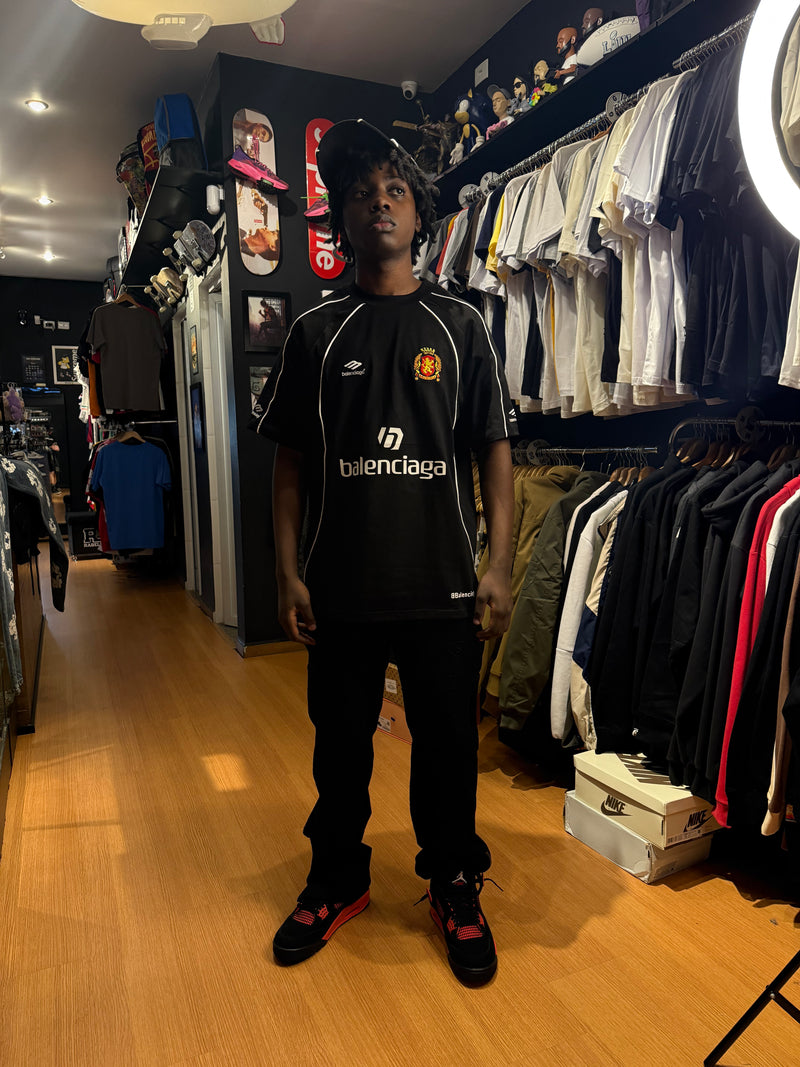 Camiseta Balenciaga Football Series 2024 Black - Pronta Entrega