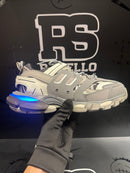 Tênis Balenciaga Cano Baixo Track Cinza Com Led - Pronta Entrega