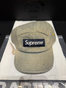 Boné Supreme 5 Panel Washed Chinó Twill Camp Blue Jeans - Pronta Entrega