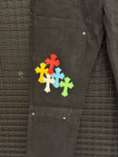 Calça Jeans Preta Chrome Hearts Patch Carpenter - Pronta Entrega