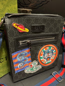 Bolsa Gucci Carteiro Transversal Tiger Couro Preto - Pronta Entrega