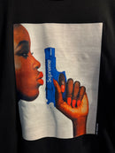 Camiseta SUPREME Gun Blue Preta - Pronta Entrega