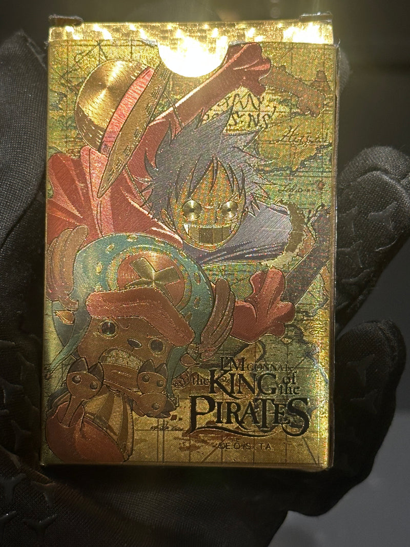 Baralho Supreme One Piece “I’m Gonna Be The King Of The Pirates” Gold - Pronta Entrega