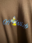 Camiseta OFF-WHITE Papo Donald Cartoon Slim Preta - Pronta Entrega