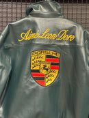 Jaqueta de Couro Aimé Leon Dore x Porsche 993 Turbo British Racing Green - Pronta Entrega