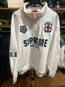 Jaqueta Supreme Pullover Half Zip Milano Branca - Pronta Entrega