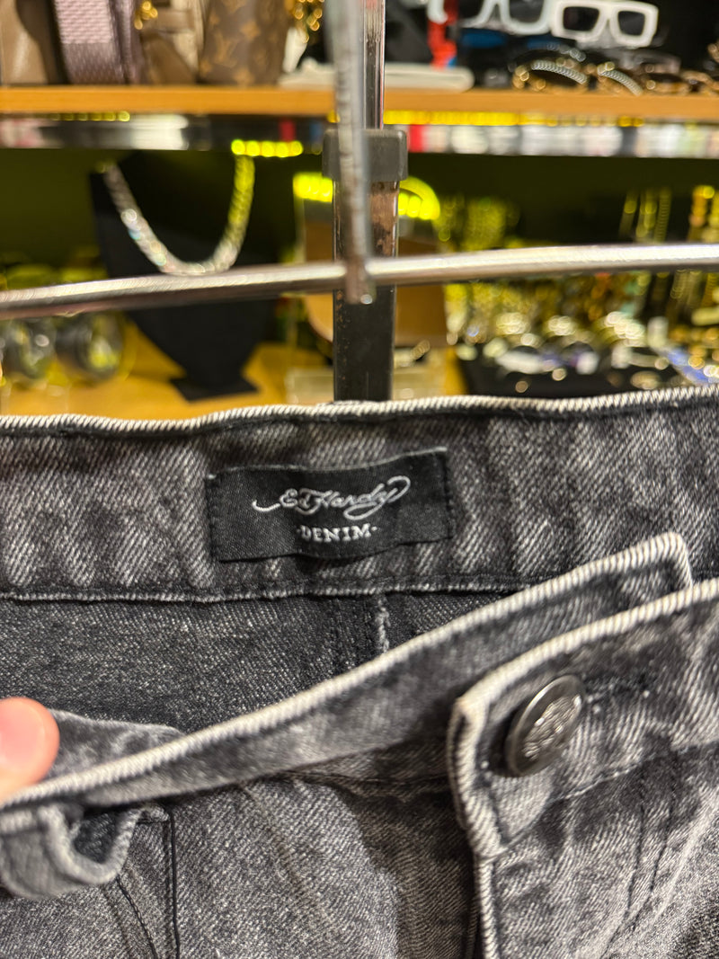 Calça Ed Hardy Jeans Destonado Bordado Caveira Águia  - Pronta Entrega