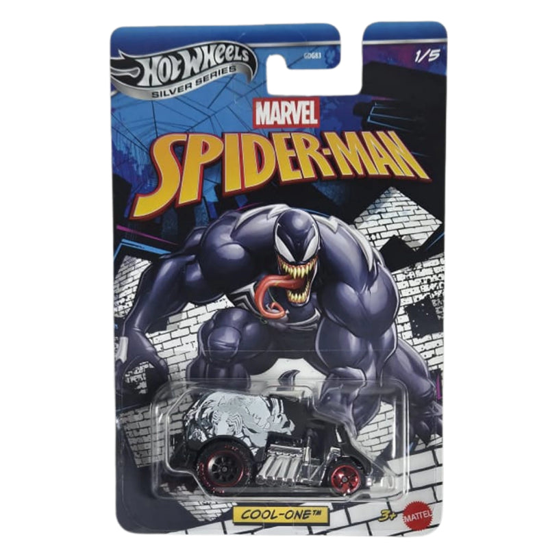Carrinho Hot Wheels Silver Series Venom Cool‑One – Marvel Colecionável 1/5 - Pronta Entrega