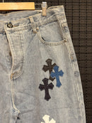 Calça Chrome Hearts Jeans Cross - Pronta Entrega