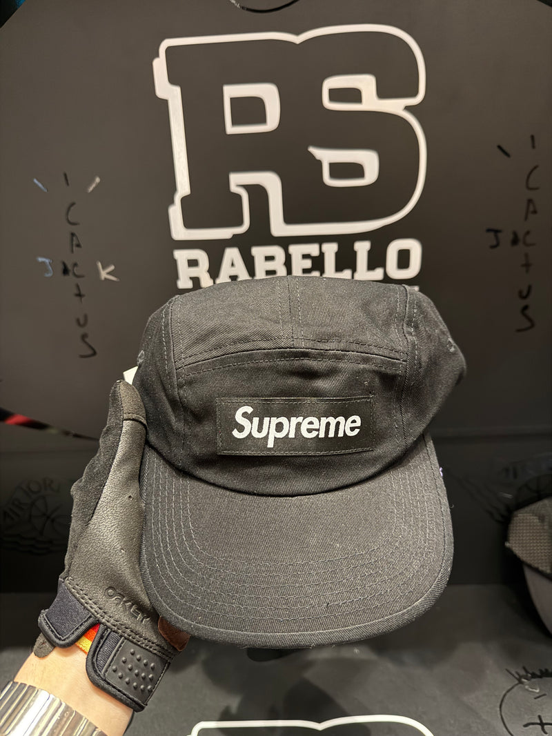 Supreme Washed Chino Twill Camp 'SS23' Preto - Pronta Entrega