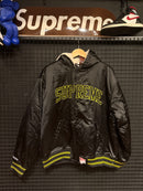 Jaqueta Supreme x Mitchell & Ness Lined Hooded Satin Varsity Jacket - Pronta Entrega