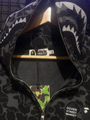 Jaqueta Bape Shark Camo Black Full Zip - Pronta Entrega