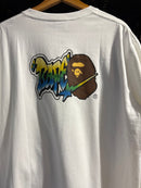 Camiseta BAPE ‘Graffiti A Bathing Ape Relaxed Fit Tee’ Branca - Pronta Entrega
