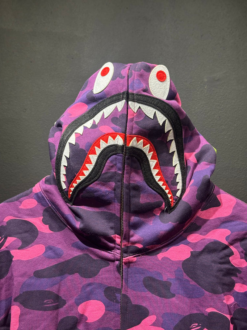 Jaqueta Bape Shark Camo Pink Full Zip - Pronta Entrega
