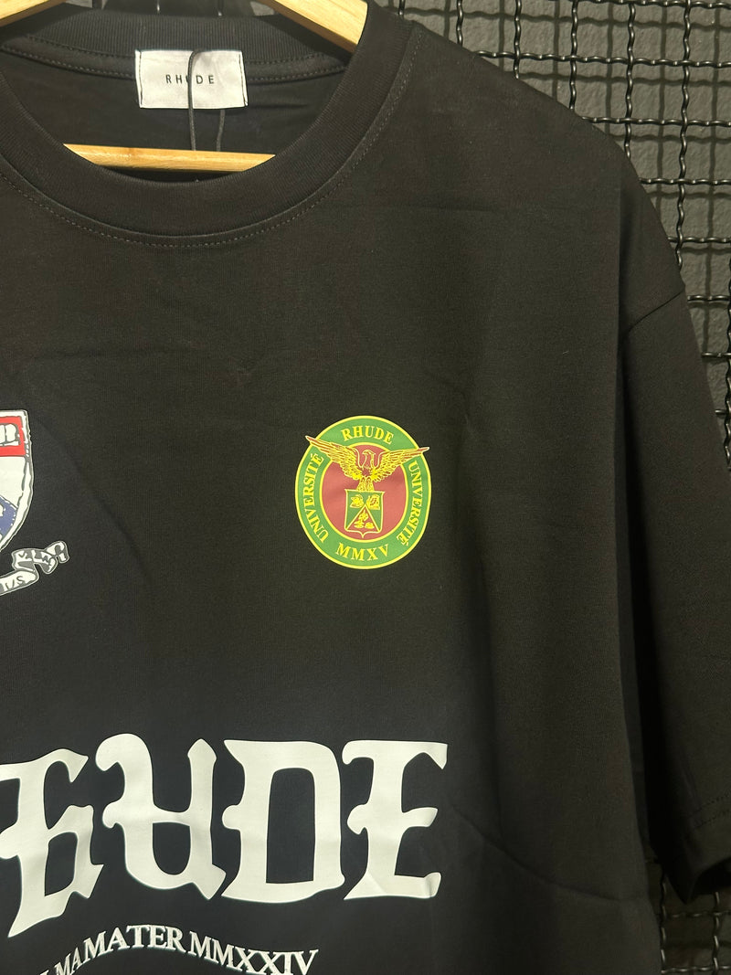 Camiseta Rhude Black Runway Script - Pronta Entrega