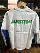 Camiseta Louis Vuitton Branca Logo Verde - Pronta Entrega