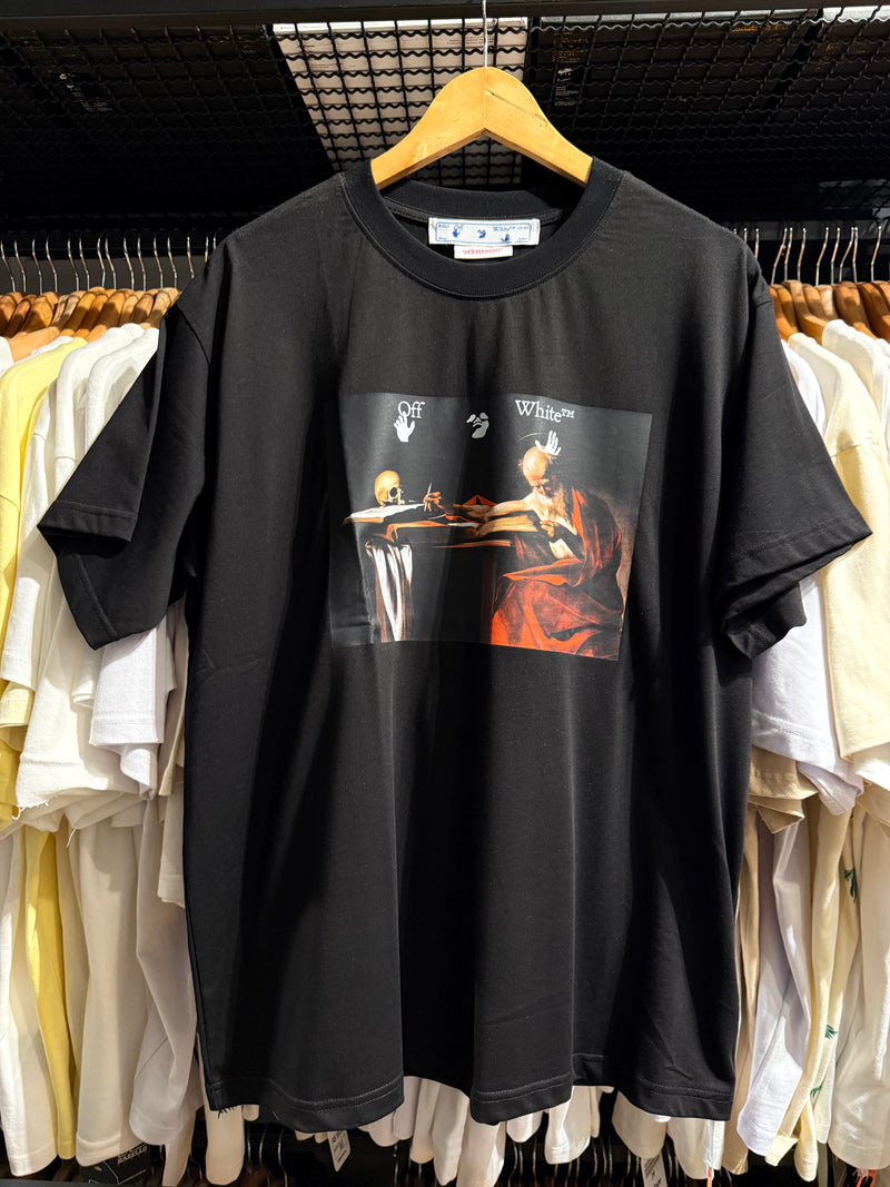 Camiseta Off-White Caravaggio Preta - Pronta Entrega