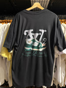 Camiseta Louis Vuitton Trainer Logo Oversized Preta - Pronta Entrega