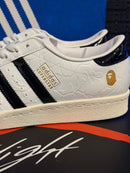 Tênis Adidas Superstar Vintage x Bape Black White - Pronta Entrega
